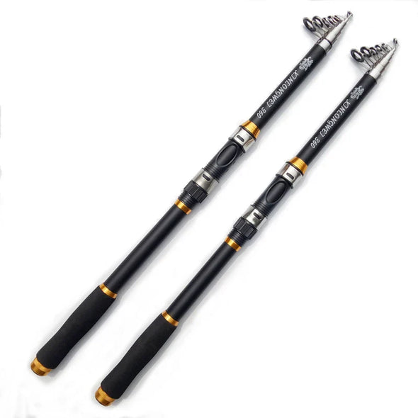 Vara Telescopica Fibra De Carbono Profissional 2.1m A 3.6m