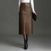 Saia Longa Feminina em Couro - Key Alve