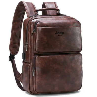 Mochila Jeep em Couro Nobre - Buluo Premium