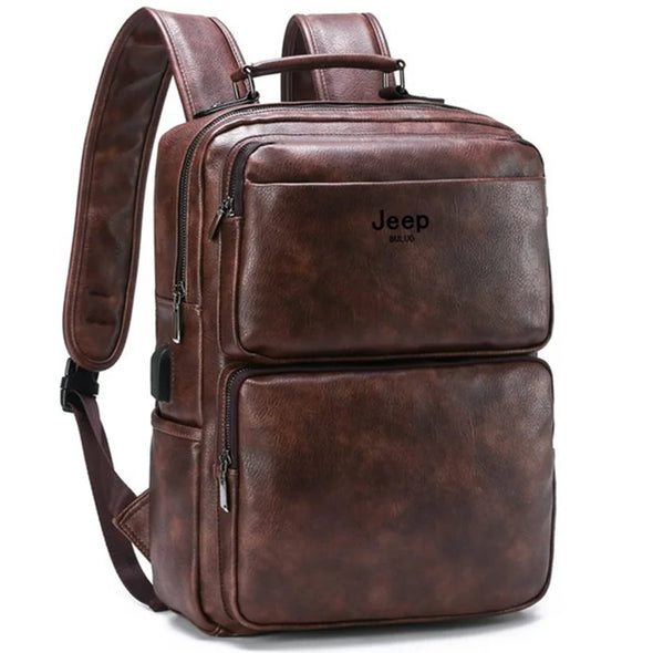 Mochila Jeep em Couro Nobre - Buluo Premium