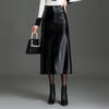 Saia Longa Feminina em Couro - Key Alve
