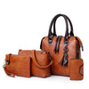 Kit Premium em Couro Nobre - Bolsa + Carteira + Carteira de Mão + Necessaire de Brinde