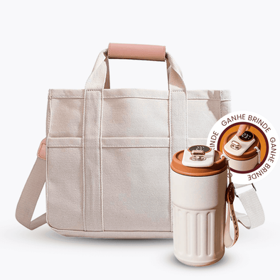 SmartBag Multicompartimento + BRINDE: Garrafa Térmica Com Visualizador de Temperatura
