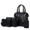 Kit Premium em Couro Nobre - Bolsa + Carteira + Carteira de Mão + Necessaire de Brinde