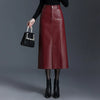 Saia Longa Feminina em Couro - Key Alve