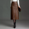 Saia Longa Feminina em Couro - Key Alve