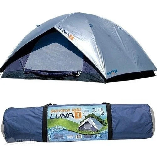Barraca Camping Mor Luna 4 Pessoas Impermeável Sobreteto