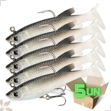 Kit 5 Iscas Artificial Soft Bait